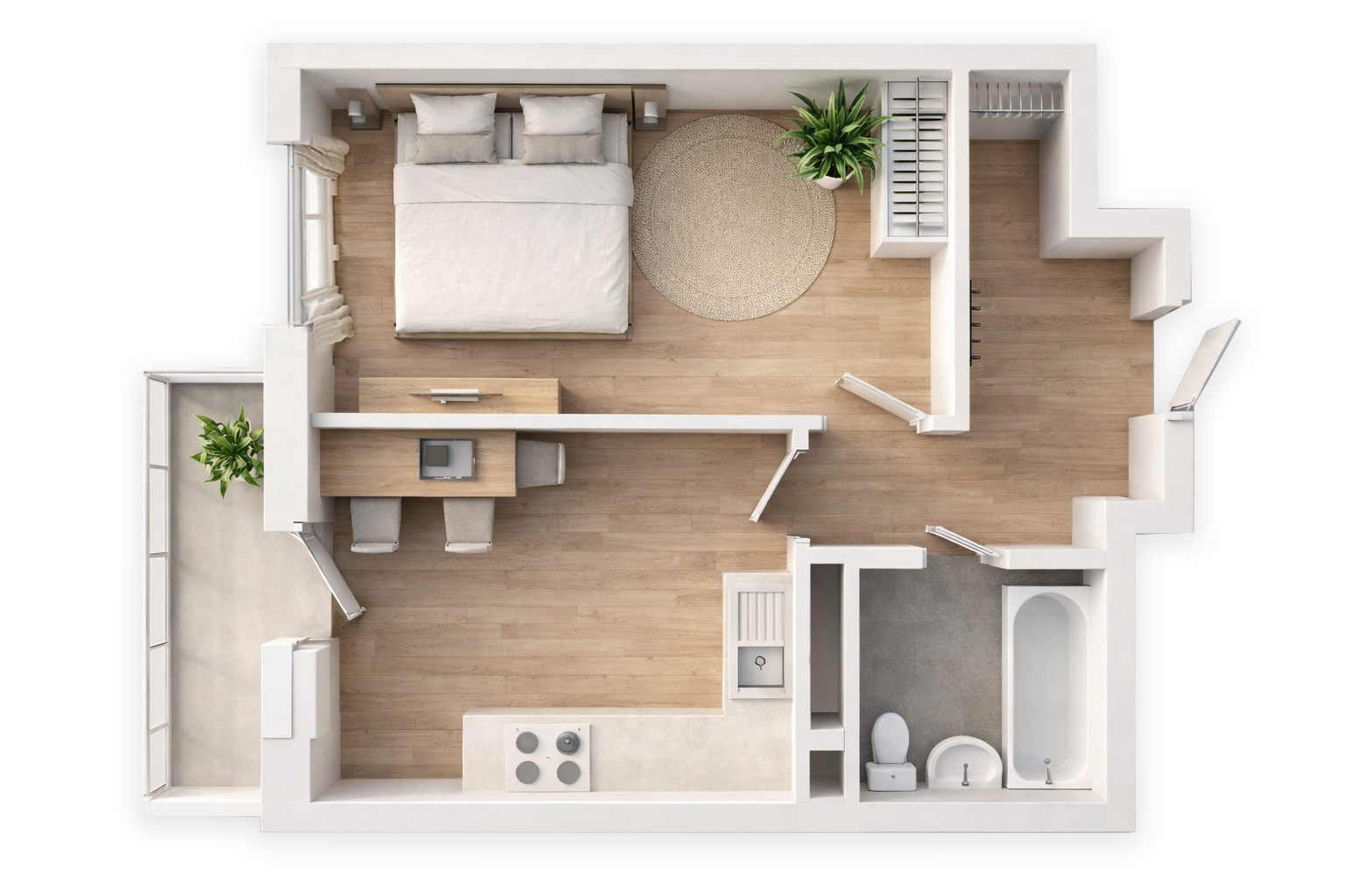 1-комнатная · 34,36 м²
