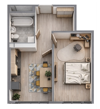 1-комнатная · 36,38 м²