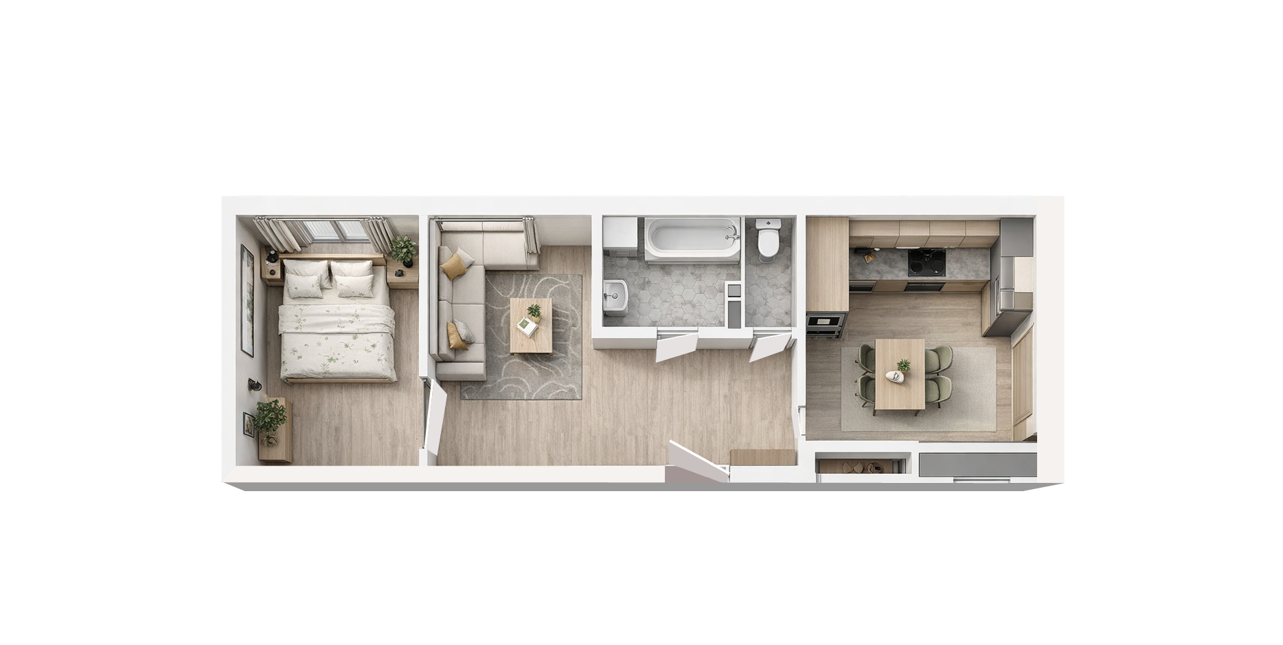 2-комнатная · 46,36 м²